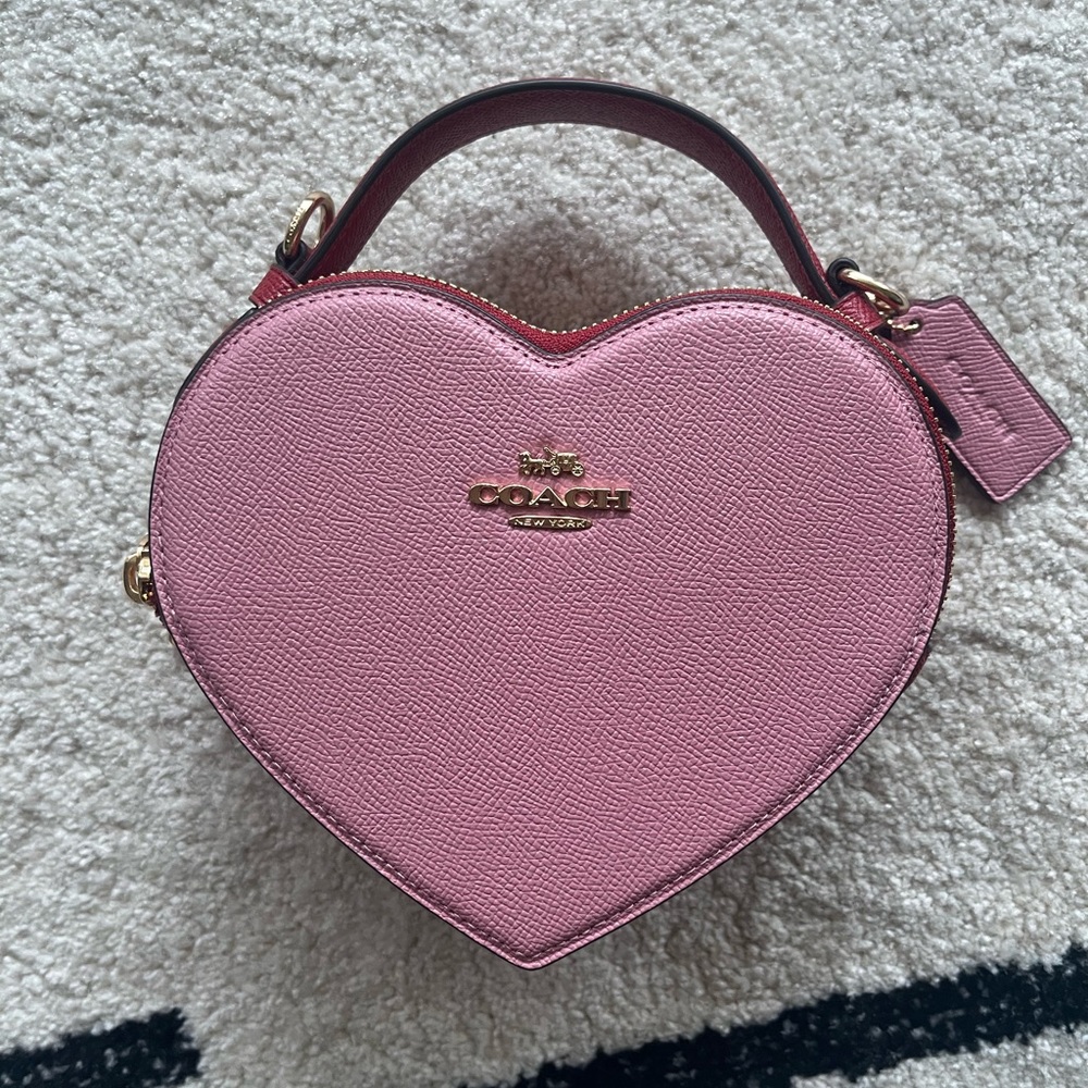 Coach heart color block bag
